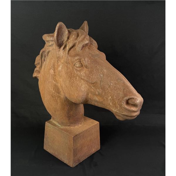 Cast Iron Horse Head Statue
