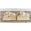 Image 1 : Italian Canova Lion Chalkware Bookends