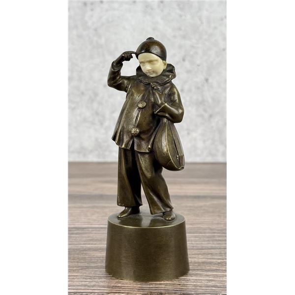 Peter Tereszczuk Pierrot With A Lute Bronze