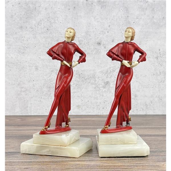 Art Deco JB Hirsch Dancer Bookends