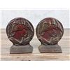 Image 2 : Cast Iron Art Nouveau Veiled Lady Bookends