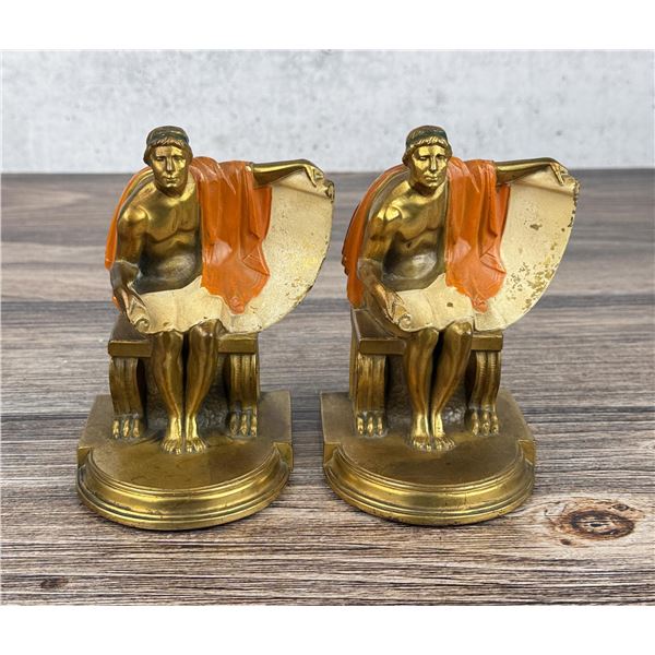 John Ruhl K&O Roman With Scroll Bookends