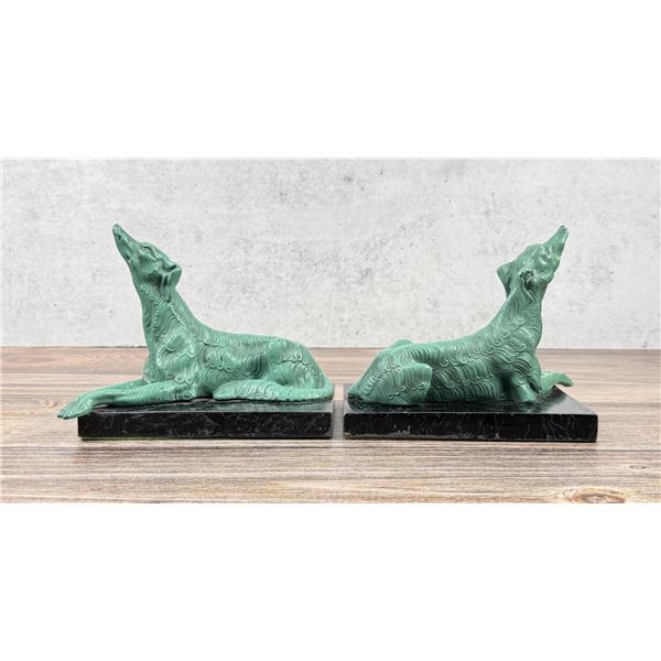 Art Deco Russian Borzoi Dog Bookends