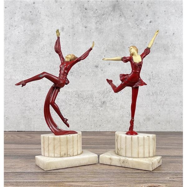 Art Deco JB Hirsch Dancer Bookends