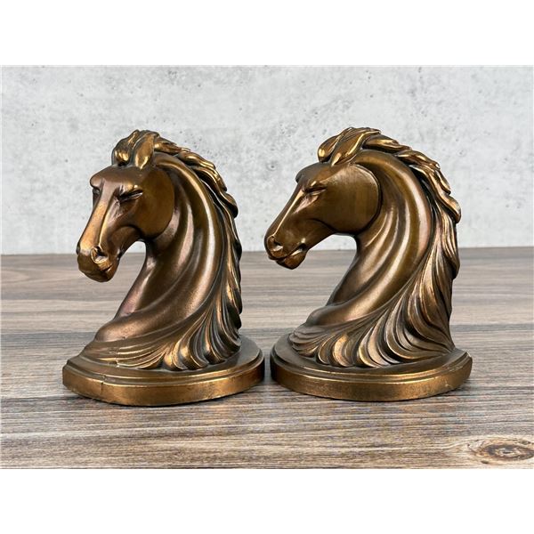 Art Deco Abbotware Horse Head Bookends