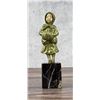 Image 1 : Georges Omerth Girl with Muff French Gilt Bronze
