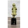 Image 2 : Georges Omerth Girl with Muff French Gilt Bronze