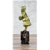 Image 5 : Georges Omerth Girl with Muff French Gilt Bronze
