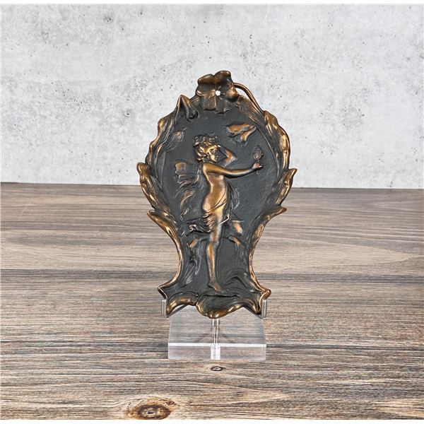 Copper Flashed Iron Advertising Fairy Plaque