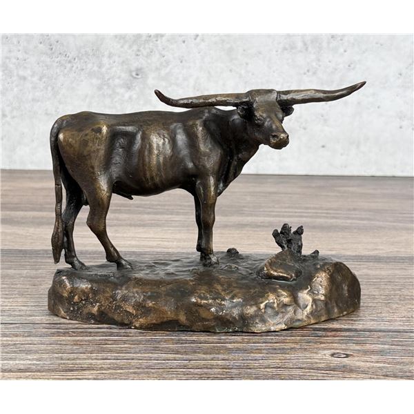 Jim Pasma Longhorn Steer Bronze