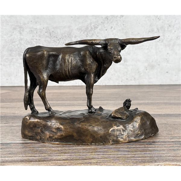 Jim Pasma Longhorn Steer Bronze