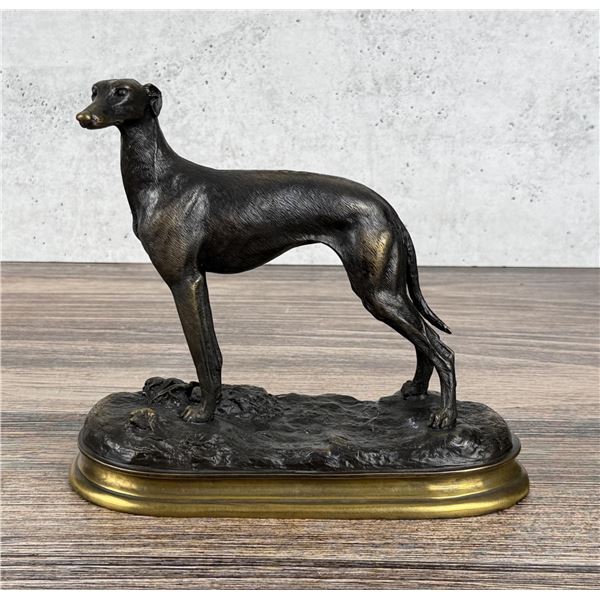 Pierre Jules Mene Spanish Greyhound Dog Bronze