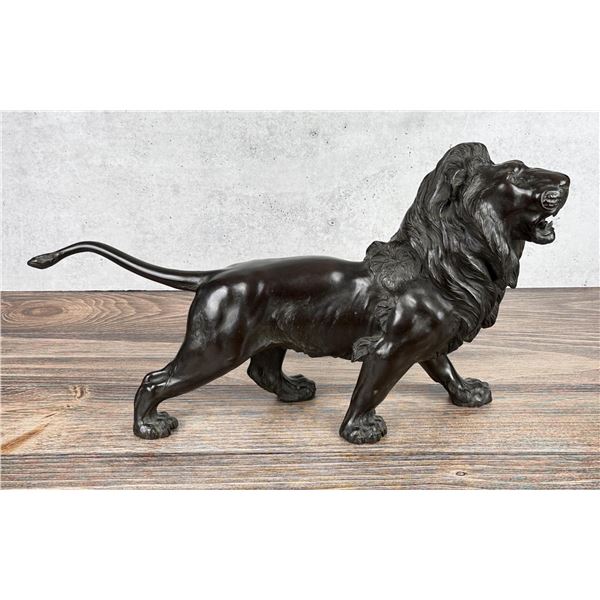 Meiji Period Japanese Bronze Lion