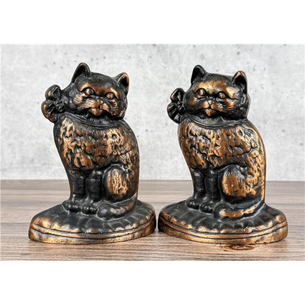 Hubley Cast Iron Kitten Bookends Doorstops