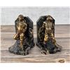 Image 1 : Art Deco Bronze & Marble Reclining Boy Bookends