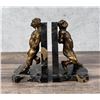 Image 4 : Art Deco Bronze & Marble Reclining Boy Bookends