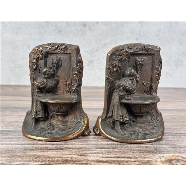 Cast Iron Maiden At Fountain Bookends