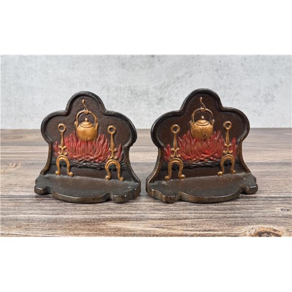 Albany Foundry Cast Iron Hearth Fire Bookends 101