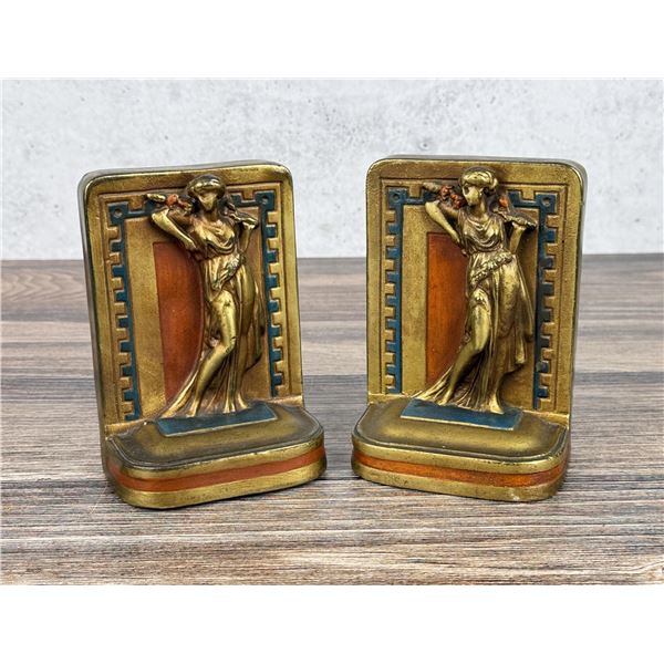 Armor Bronze Art Nouveau Bookends