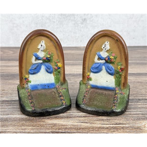 Albany Foundry Cast Iron Southern Belle Bookends