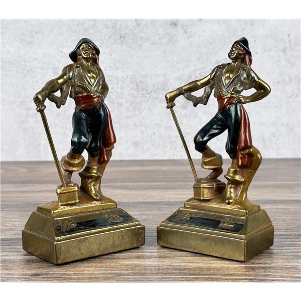 Armor Bronze Pirate Buccaneer Bookends