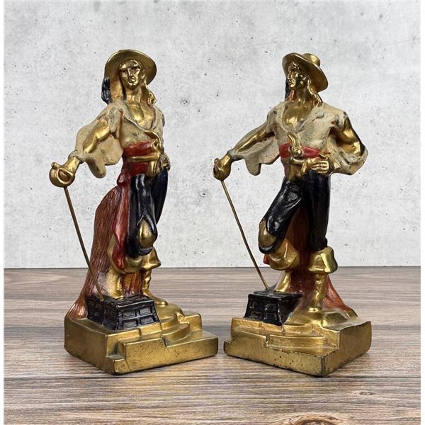 Armor Bronze Pirate Buccaneer Bookends