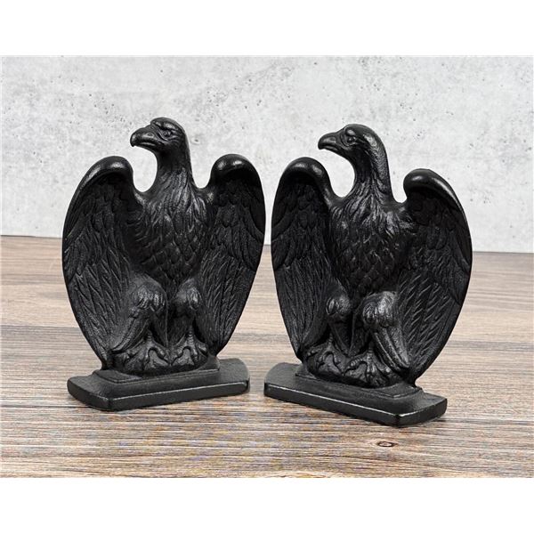 Robert Emig Cast Iron Eagle Bookends 1188