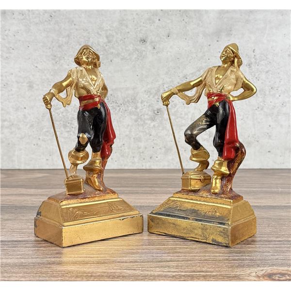 Armor Bronze Pirate Buccaneer Bookends