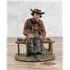 Image 1 : Wilton Cast Iron Amish Man on Bench Doorstop