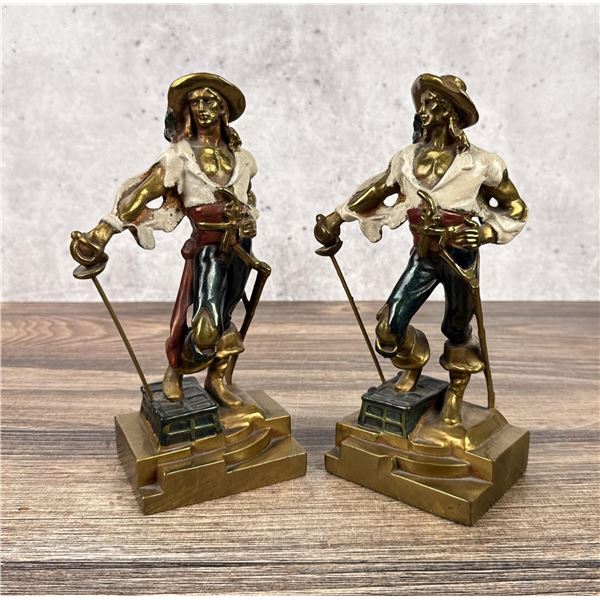 Armor Bronze Pirate Buccaneer Bookends