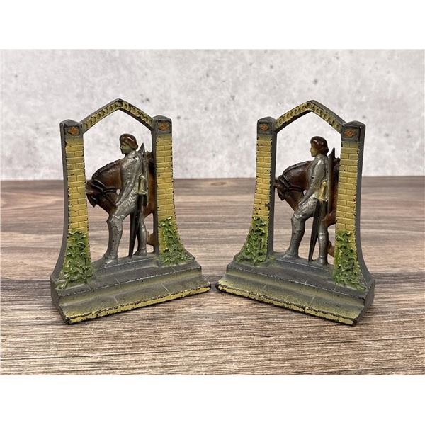 Cast Iron Sir Galahad Bookends