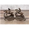 Image 1 : Hubley Cast Iron Whipper-In Steeplechase Bookends