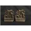 Image 1 : Village Scene Bronze Bookends