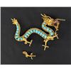 Image 2 : Chinese 14k Gold and Turquoise Dragon