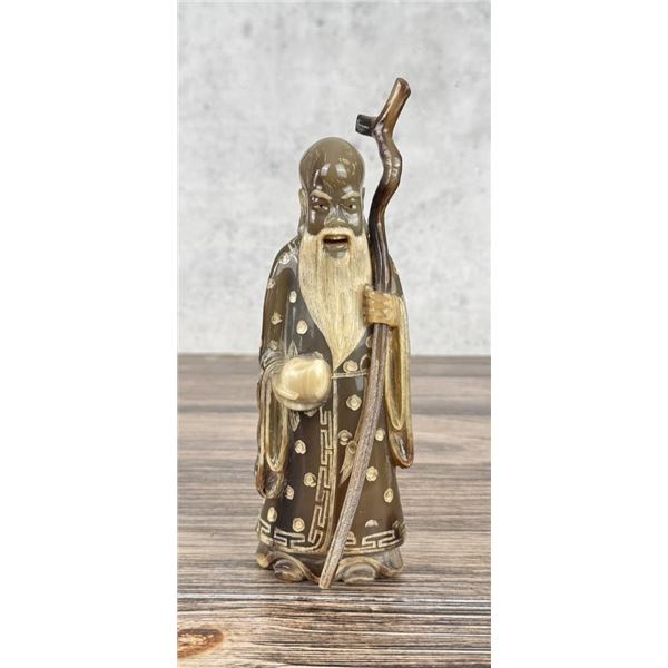 Chinese Carved Horn Shou Lao Figure