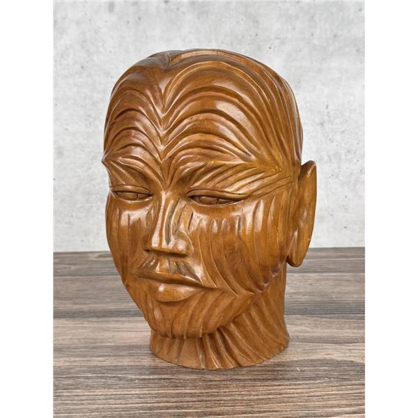 Paul Fujimoto Hawaiian Carved Wood Head