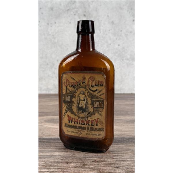Pittsburg Pirate Club Whiskey Bottle Baseball