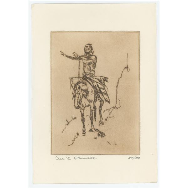 Ace Powell Engraving Indian