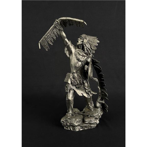Franklin Mint Jim Pointer Pewter Blackfoot Chief