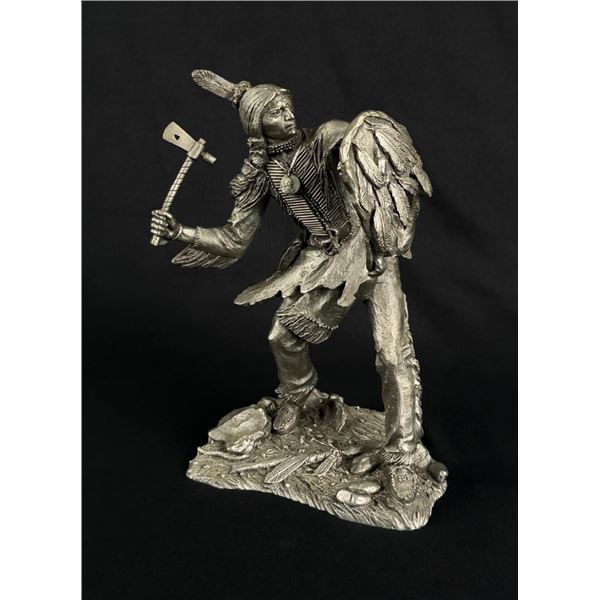 Franklin Mint Jim Pointer Pewter Comanche Warrior