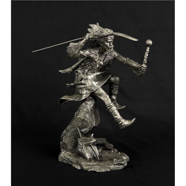 Franklin Mint Jim Pointer Pewter Apache Raider