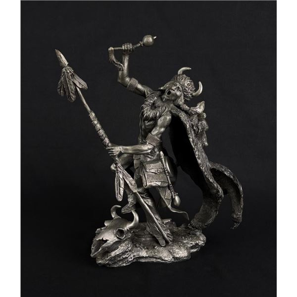 Franklin Mint Jim Pointer Pewter Pawnee Shaman
