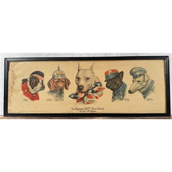 Wallace Robinson WWI WW1 Dog Propaganda Print