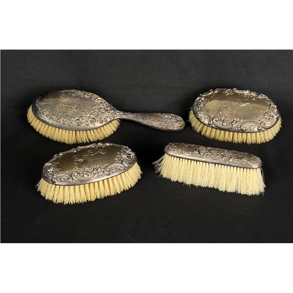 Sterling Silver Vanity Brush Set