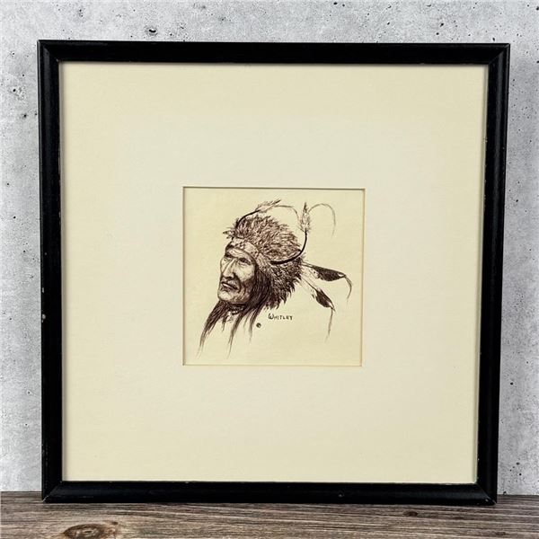 Harold Whitley Cheyenne Warrior Drawing