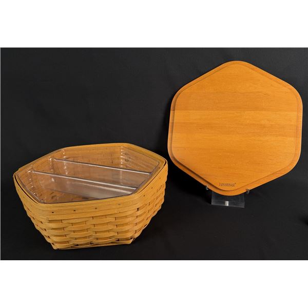 Longaberger Hexagon Basket and Liners