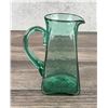 Image 1 : Blenko Art Glass Sea Green Square Pitcher