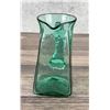 Image 3 : Blenko Art Glass Sea Green Square Pitcher