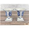 Image 4 : Pair of Booths British Scenery Footed Urns
