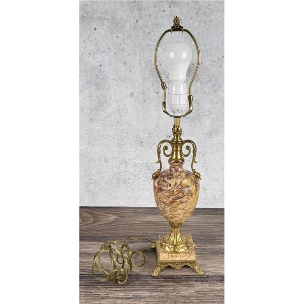 Mid Century Hollywood Regency Marble Lamp